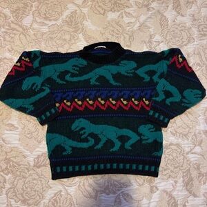 Dinosaur Patterned Sweater